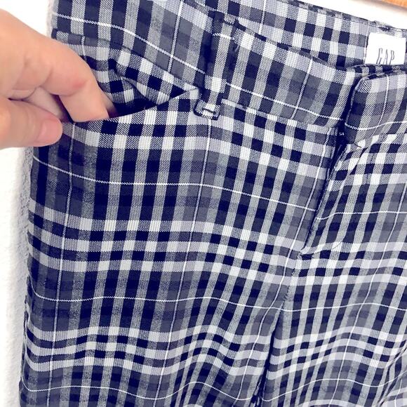 Gap black and white plaid signature skinny ankle pants size 0 - Picture 2 of 6